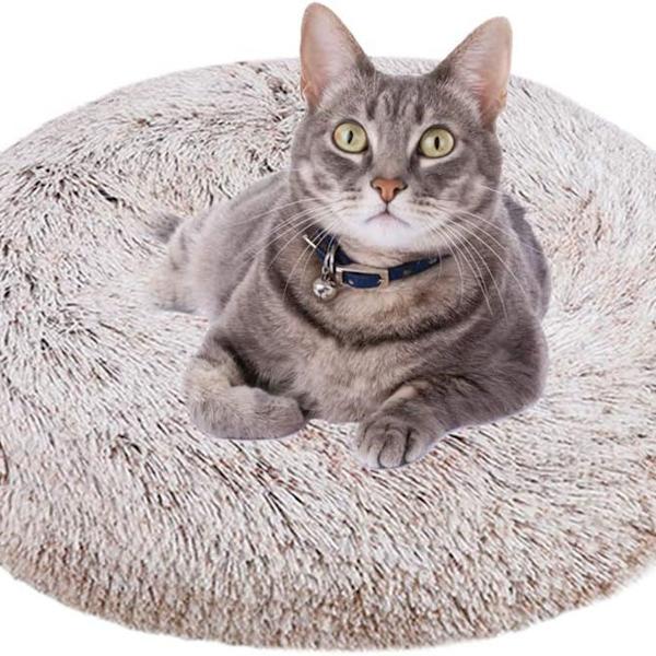 Rund kurv til hunde og katte, blød og komfortabel seng KLB