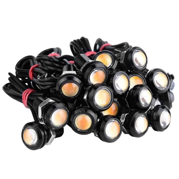 20 st mångsidiga gula bärnstensfärgade 9W LED Eagle Eye vattentäta KLB