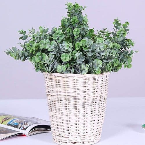Set med 3 Eucalyptusbladgrenar Konstgjorda Blommor Konstgjorda