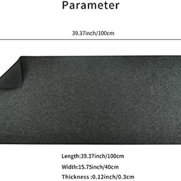 Mouse pad - 100 x 40 cm, dark gray