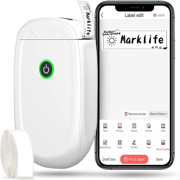 P11 Mini Bluetooth Labeler, Termisk Selvhæftende Labeler,