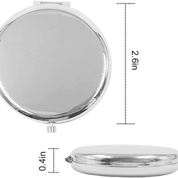Fällbar dubbelsidig mini fickmakeup spegel