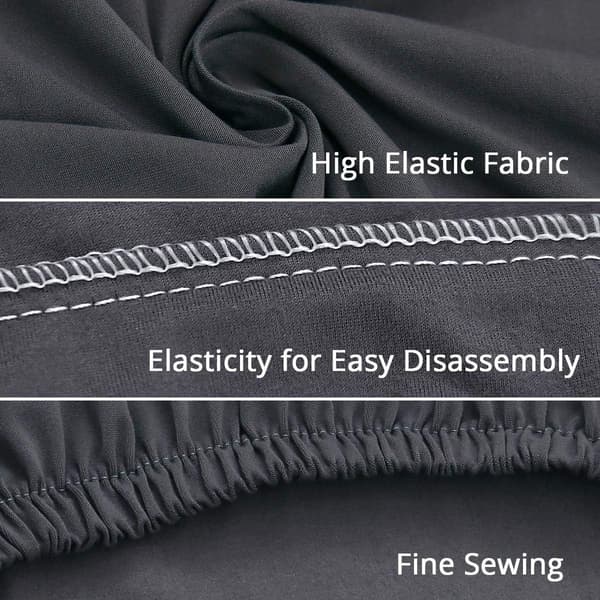 Stolskydd 4 stycken, stolskydd stretch grå, elastiskt stolskydd stretch KLB