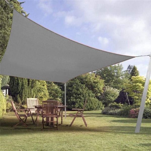 Rektangulær vandtæt skygge, 2 x 3 meter til have og terrasse, 95% UV-beskyttelse, grå KLB