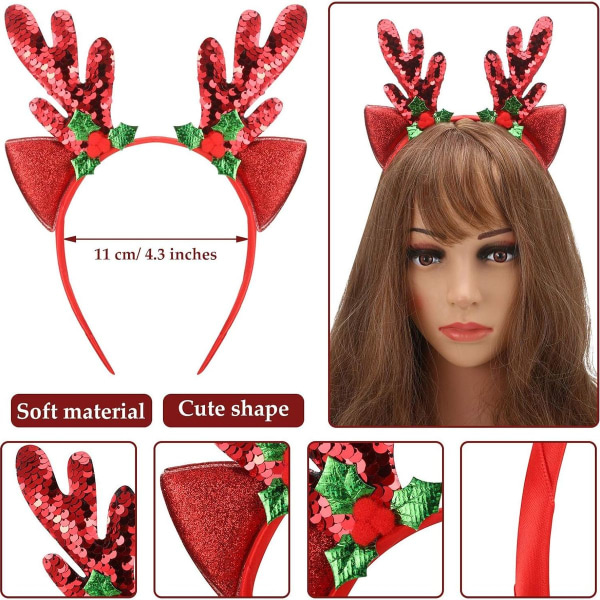 2pcs Antler Headband Reindeer Headband Christmas Easter Headwear with