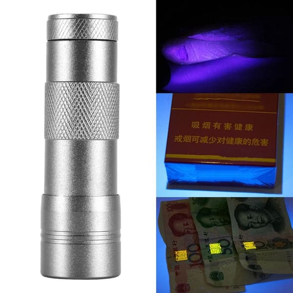 3W 12LED UV-taskulamppu Jade-taskulamppu korujen arviointiin KLB