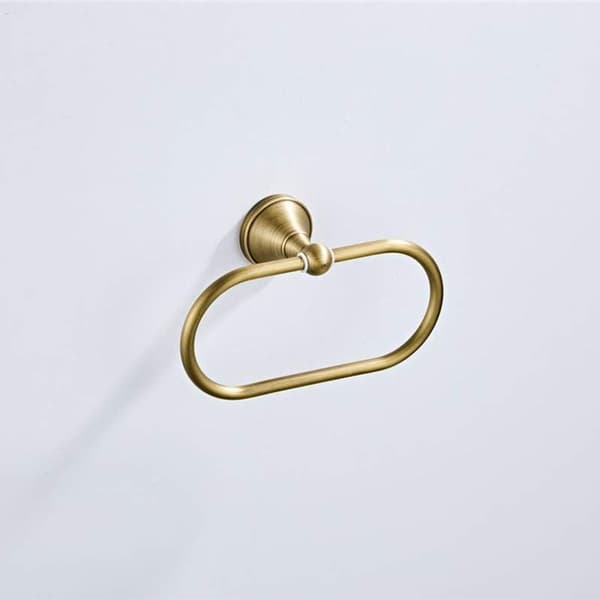 Håndklædeholder ring, antik messing oval håndklædeholder, håndklædeholder til køkken, ba