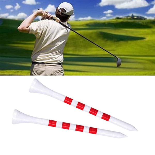 100 golf tees i træ - 100 stk. 70 mm / 83 mm bambustræ farve 83 mm