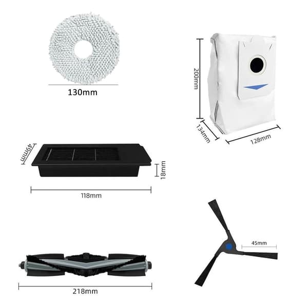 Tillbehörssats för Ecovacs Deebot X2/ X2 Omni/ X2 Pro/ DEX86 dammsugare
