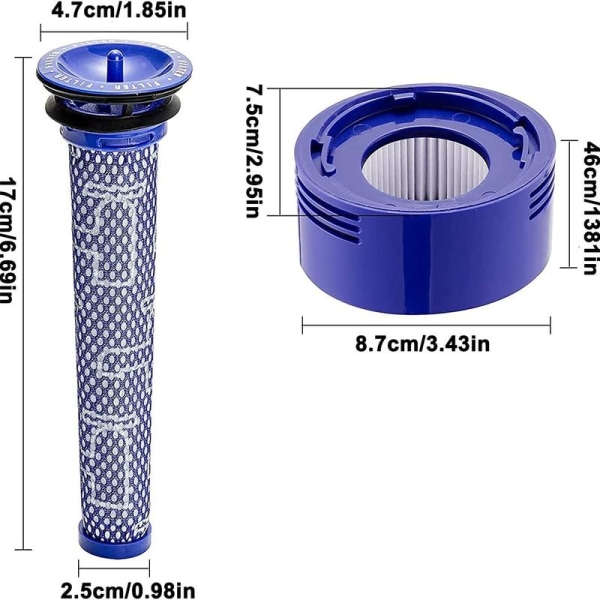 Dysonin suodatin, Dyson V8 V7:n vaihtosuodatin, esisuodattimet 2