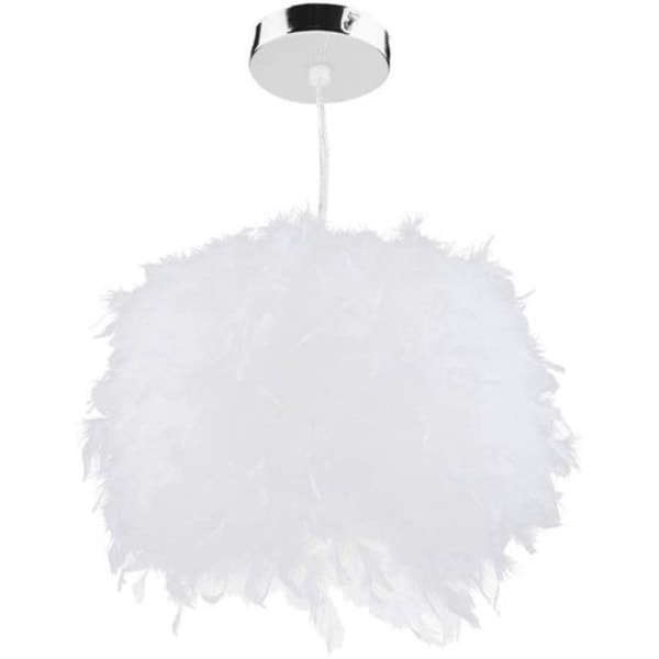 Hängande lampa i fjäderform, 30cm, E27-sockel (lampa ingår ej)