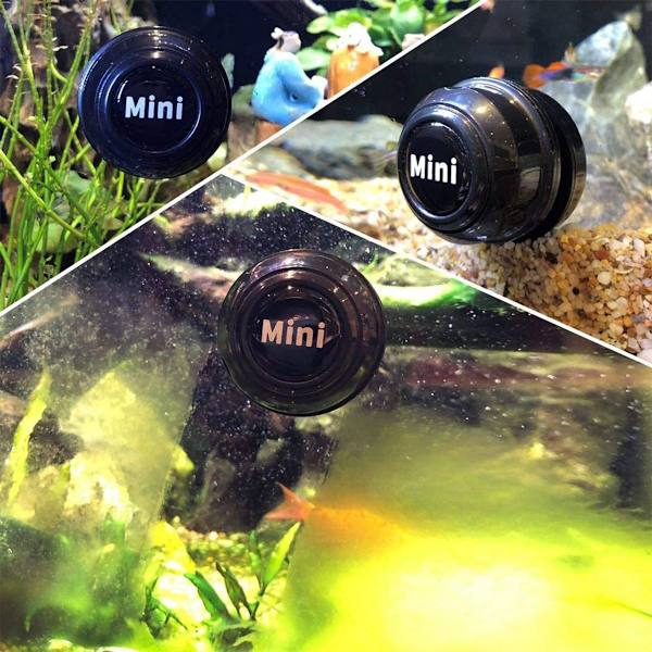 Akvariemagnetisk borste Akvarierengörare Mini Bärbar Svart KLB