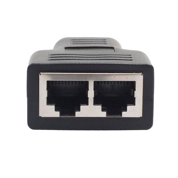 RJ45 Splitter Adapter 1 til 2 Porte Hun til Hun Internet Udvidelse Netværk