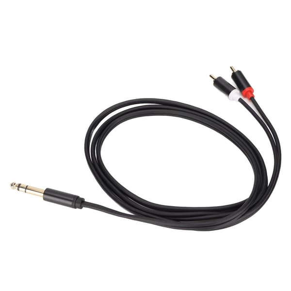 6,35 mm - 2 RCA -kaapeli, kullattu sarja 1/4 tuumaa - 2 RCA KLB