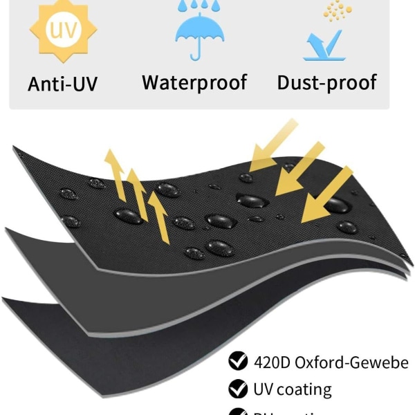 420D strandstolsskydd, 135x105x175/140cm strandstolsskydd,