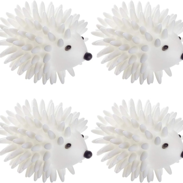Pakke med 4 Tørretumbler Bolde Hedgehog Ball, til rengøring af hjemmetøj - Hvid KLB