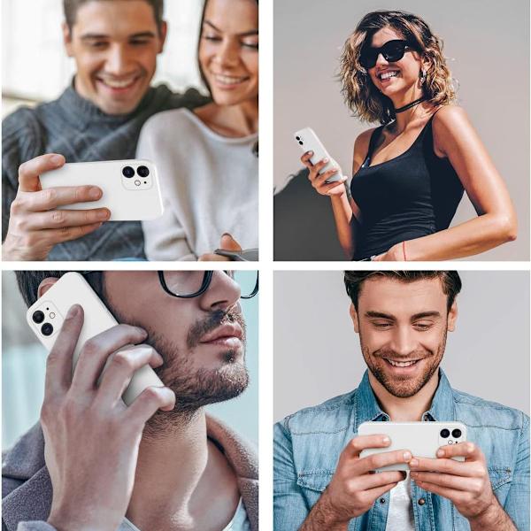 iPhone 11-deksel, silikon [firkantede kanter] og [kameravern] forbedret