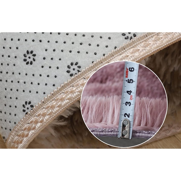 Set med lila halkfria badrumsmattor, 3 delar, lång lugg toalettkonturmatta, lurvig tie dye toalettlock