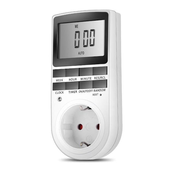 Digital timer-stikkontakt, 3680W timer-stikkontakt
