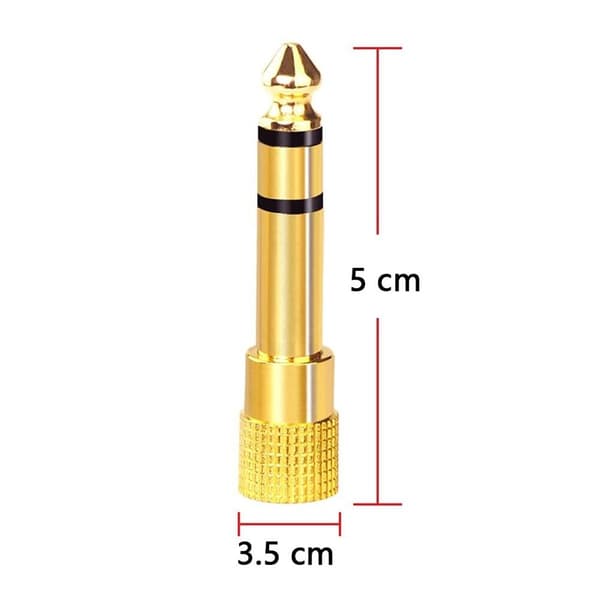 Audio jack adapter 6,35 mm jackstik til 3,5 mm jackstik adapter