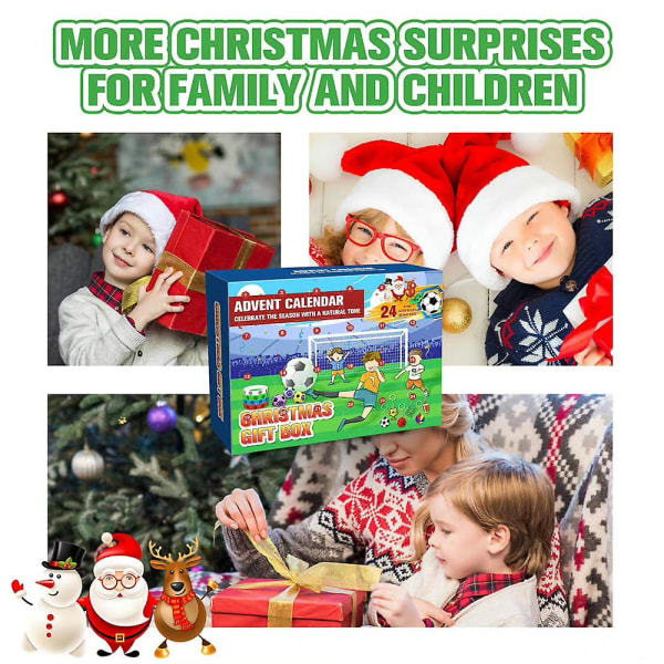 Joulun 24 päivän adventtikalenteri Countdown Jalkapallolelut Lasten jalkapallo Blind Box -lelut Joululahja
