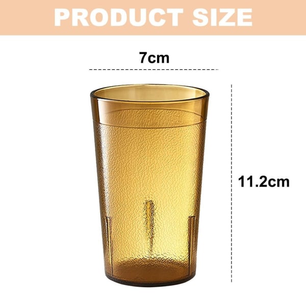 6 stk 300ml Frostmatte Plastkopper Stable