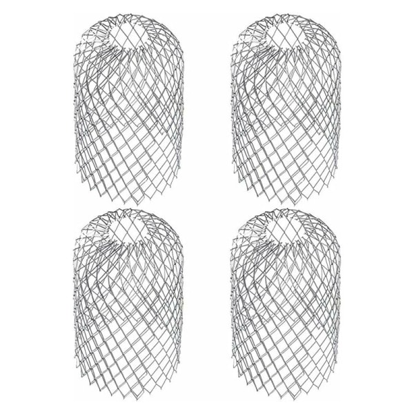 4x Aluminiumrännfilter 3 tum, Rännfilter, Rännskyddsgaller, Metallrännskydd för hemtakrännor mot löv Tak KLB