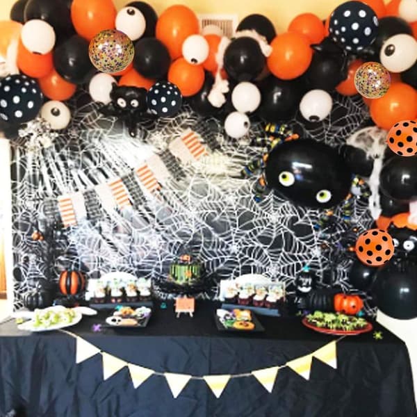 121 stykker Halloween ballon guirlande - sort og