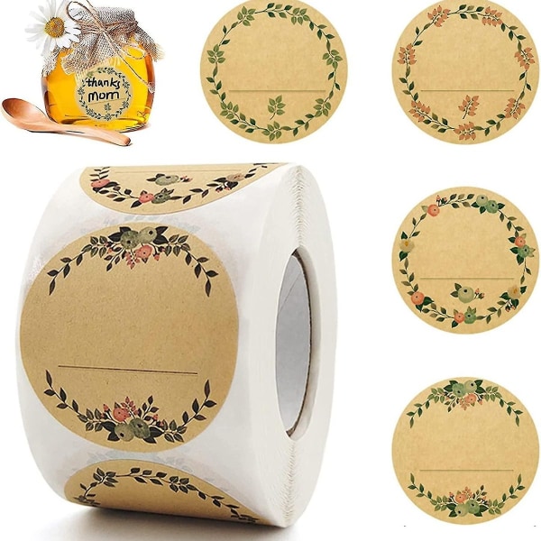 Paket med 500 självhäftande kraftpappersetiketter