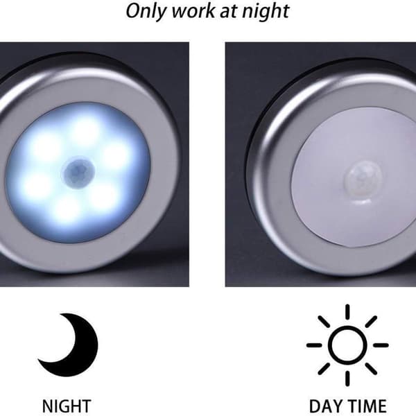 LED-nattlys med bevegelsessensor, bevegelsessensorlys batteri, automatisk på/av, KLB