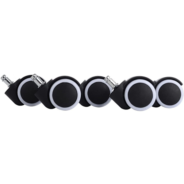 x harde gulv hjul, svingbare stol hjul, 11 mm / 48 mm, hjulsett for kontorstol