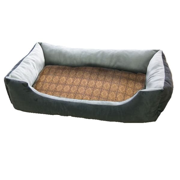 Ergonomisk hundebænk - 56 * 43 * 14cm hundekurv Sort grå (måtte) KLB