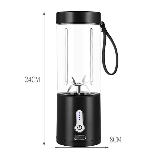 Bärbar mixer för smoothies och shakes, Cokunst 530ml personlig mixer med Wiede KLB