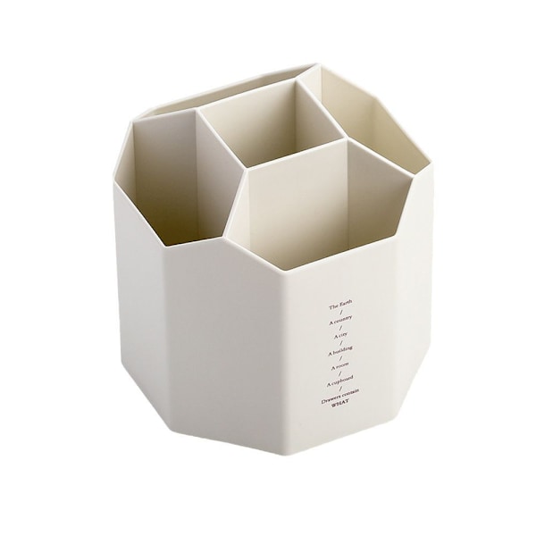 Blyantsholder Multifunktionel Kontor Opbevaringsstativ Off White