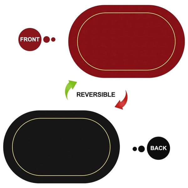 Sett med 4 plassmatter, vaskbare plassmatter, tosidig farget