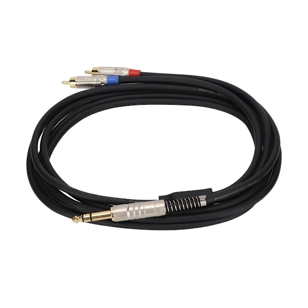1/4\" TRS - 2 RCA-kaapeli kullattu liitin 6,35 mm KLB