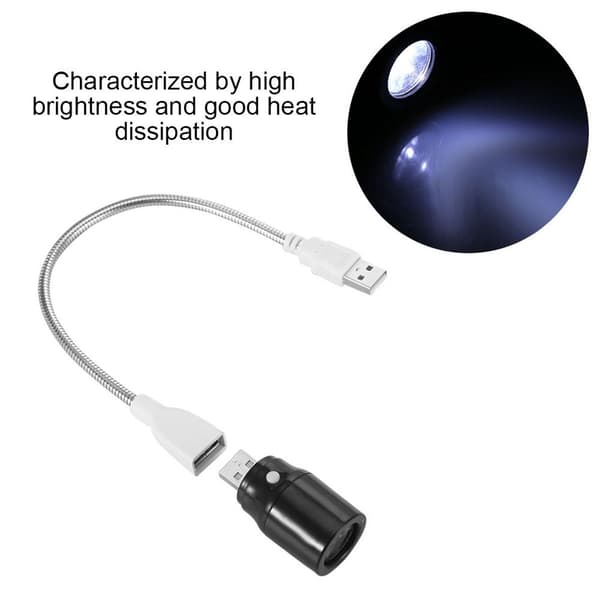 5V 1W langvarig plast mini USB LED-lampe for studie KLB