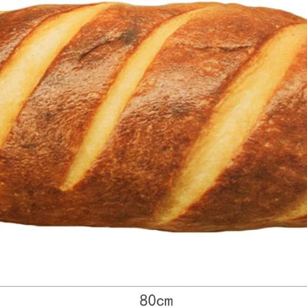 Baguette Plysj Pude Myk Søt Dekorativ Pude 80 cm KLB