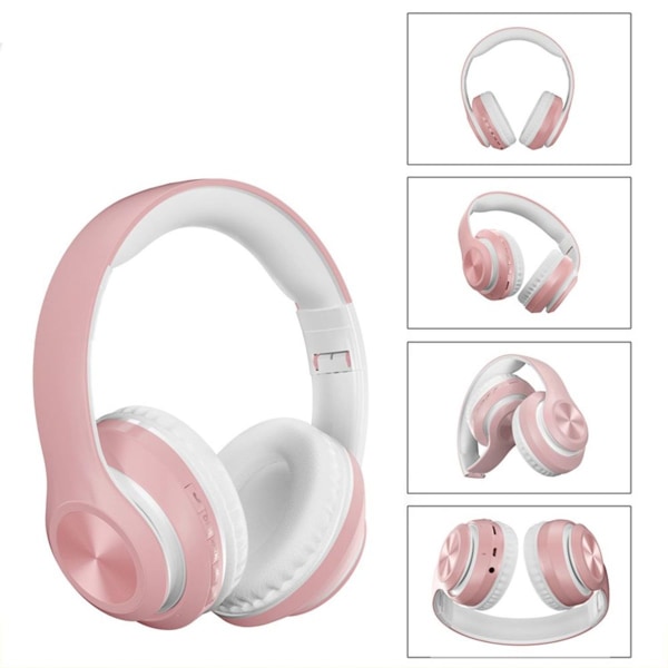 Bluetooth høretelefoner over øret, trådløse høretelefoner med mikrofon, HiFi stereo,
