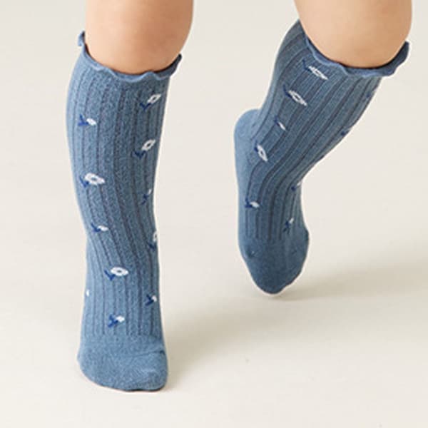 Par Baby Strømper Efterår Små Blomstrede Løse Top 11-13cm KLB