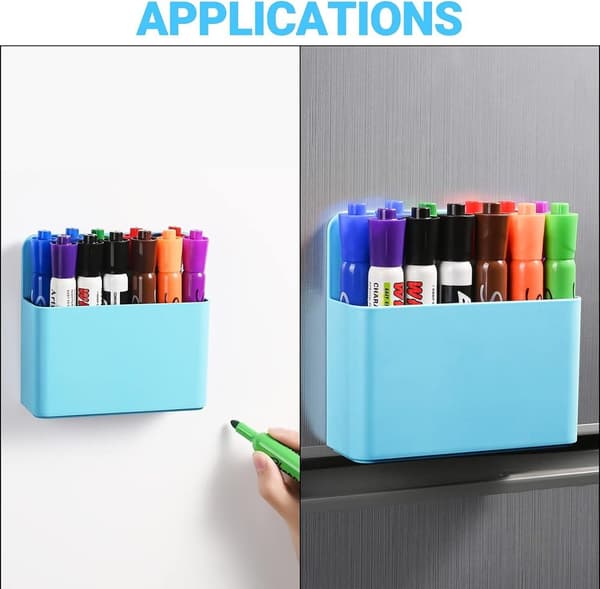 Magnetisk markörhållare för whiteboard / kylskåp / 1 stycke blå