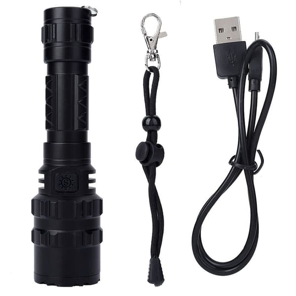 Kannettava vedenpitävä LED-taskulamppu, jossa on USB-lataus KLB