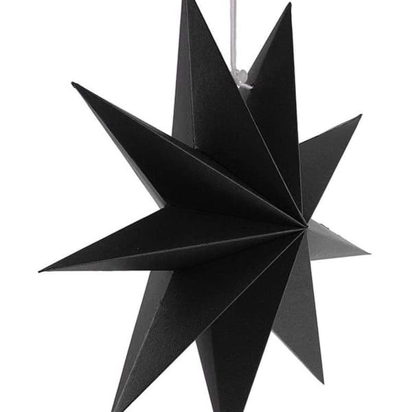 Foldbare stjerner, 30 cm 9 punkter poinsettia papir stjerner sæt til juletræ KLB