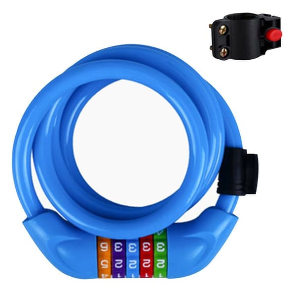 Cykellås kabel 1,2 m | Kombinationslås | Blå