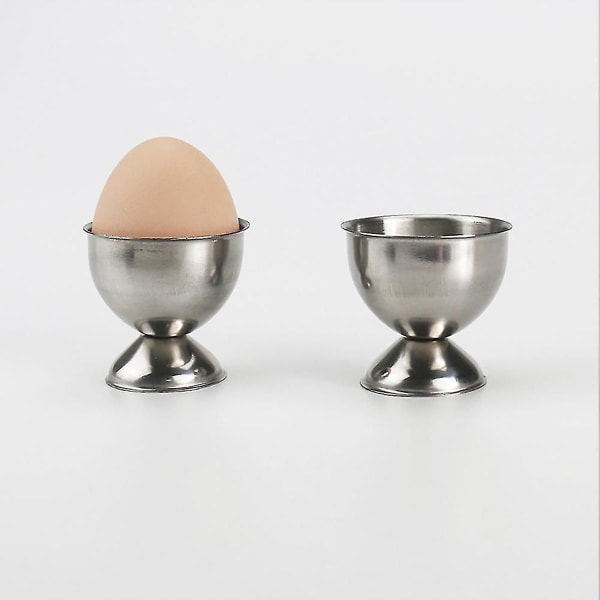 Frokostskål i rustfritt stål med kokte egg