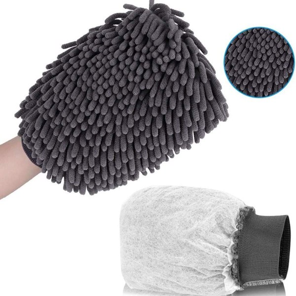 Deluxe Mikrofiber Biltvätt Vante 2-pack