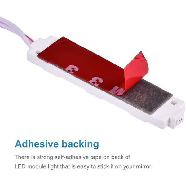 LED-speilbelysning, dimbar speilbelysning med 60 LED-er, 10 fot lang