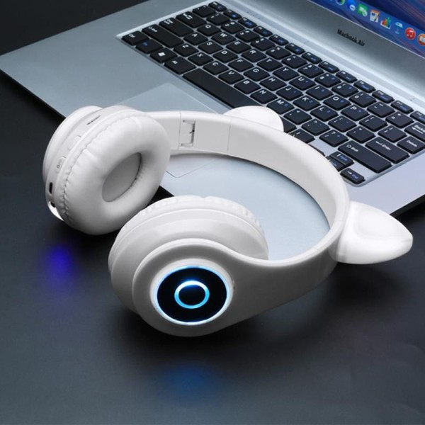 Bluetooth-kissan korvat -pelikuulokkeet LED-valolla