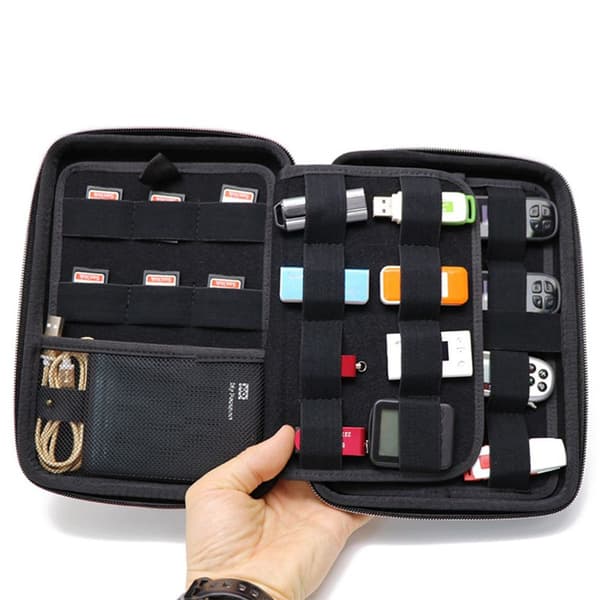 USB-arrangør lomme harddisk beskyttende etui til USB-sticks, SD-kort,