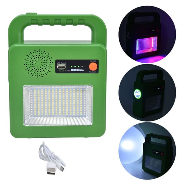 LED-taskulamppu Bluetooth-kaiuttimella, 5 hätätilaa KLB